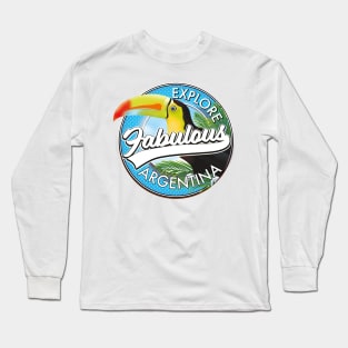 explore fabulous Argentina logo Long Sleeve T-Shirt